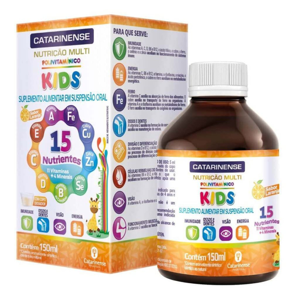 Multi Kids Catarinense 150mL – Suplemento Infantil com Vitaminas e ...