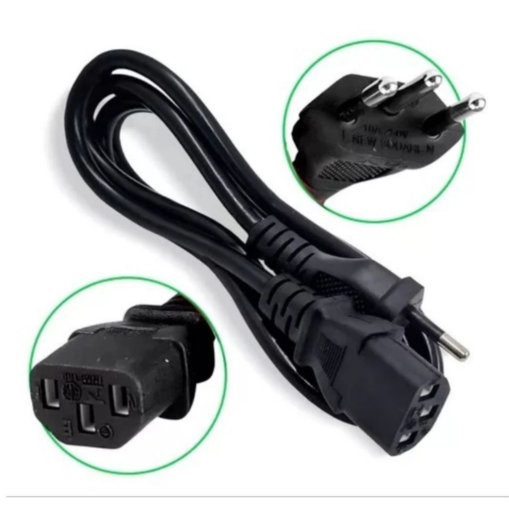 Cabo de Força Tripolar Fonte Atx Computador Pc Monitor 1,8 Metros