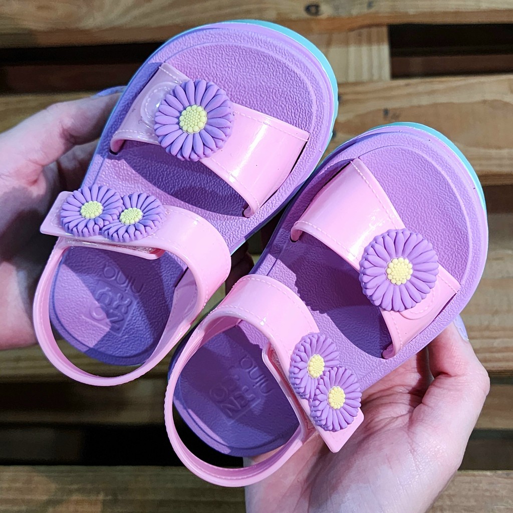 18997 Sandália Infantil Zaxy Feminina Zaxynina Flower Chinelo Rosa