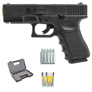 Pistola de Pressão G11 Co2 4,5mm - Rossi + 5 Cilindro CO2 + Maleta + 2 Esferas