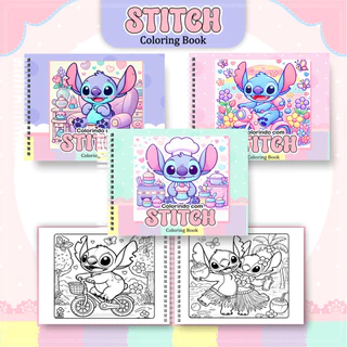 Livro de Colorir Stitch Menina Estilo Bobie Goods Capa Dura 50 Págingas em Oferta na Shopee