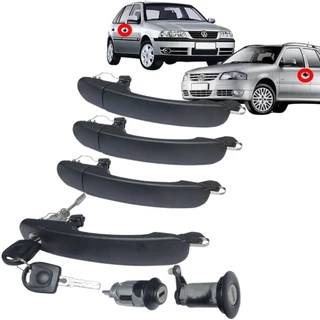 Kit Jogo Maçaneta Externa Porta + Cilindro Porta Malas + Cilindro Ignição para VW Volkswagen Gol / Parati - 4 Portas - G em Oferta na Shopee