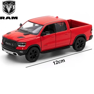Carrinho de Coleção de Ferro Caminhonete Dodge Ram 1500 a Fricção Kinsmart Ano 2019 Escala 1/46