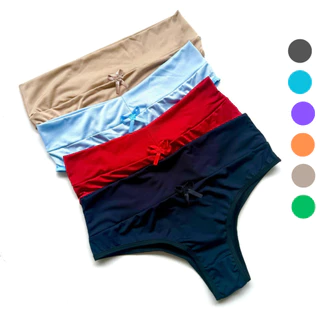 Kit 10 Calcinhas cinta modeladora feminina calcinha cós alto segura barriga em Oferta na Shopee