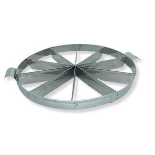 Marcador e Cortador de Fatia Bolo Torta Pizza 35cm com 10 Pedaços Inox