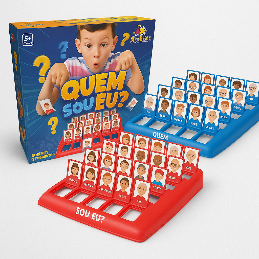 Jogo Educativo Quem Sou Eu? Tabuleiro de Adivinhação Infantil ...