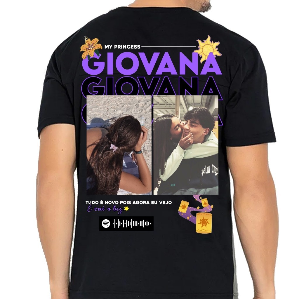 Camiseta Casal RAPUNZEL COM INIC camisa blusa TIKTOK namorada presente ...