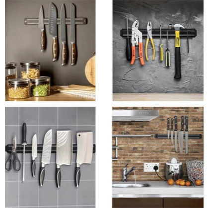 Imagem do produto kit 1 Barra Magnética Imã Facas Cozinha Churrasqueira 33/55cm 3