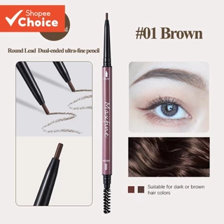 Caneta Delineadora E Sobrancelha À Prova D'água Maxfine 2 Em 1 , Cabeça Dupla , Automática De Longa Duração Com Pincel