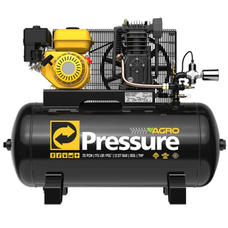 Compressor de Ar 160L 20Pcm Agro Agrícola Motor 7Hp Gasolina Partida Manual Pressure em Oferta na Shopee