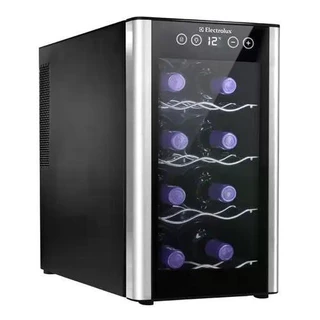 Adega de Vinho Climatizada Electrolux 8 garrafas Uma Porta Acabamento em Alumínio (ACB08) em Oferta na Shopee