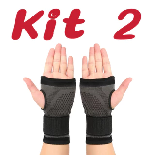 Kit 2 Alça de pulso ajustável tensor de pulso elástico tendinite artrite alívio da dor   MARISA em Oferta na Shopee
