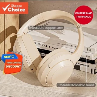 Fone De Ouvido Bluetooth Sem Fio Portátil Com Cancelamento De Ruído Fones Rotativos Dobráveis
