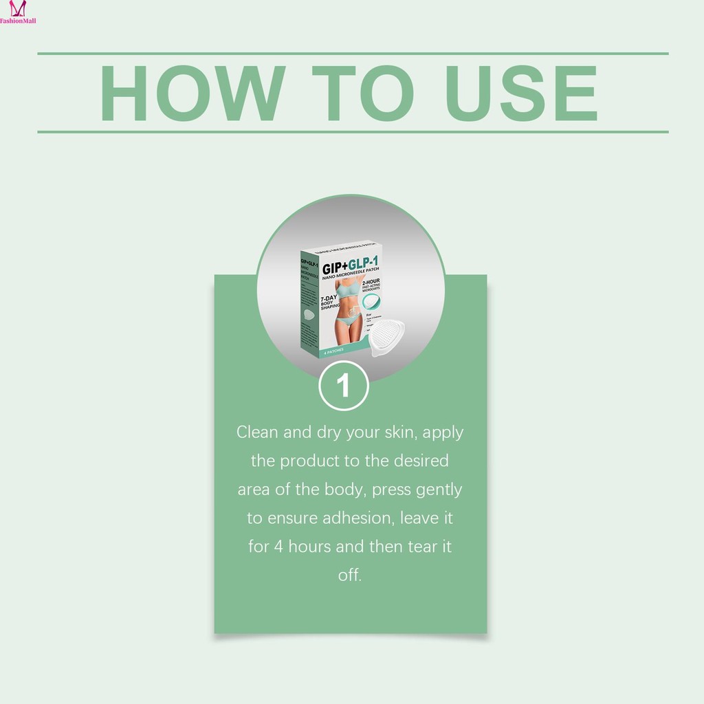 GIP GLP-1 Patches Para Mulheres Remendo De Cuidados Corporais Massagem ...