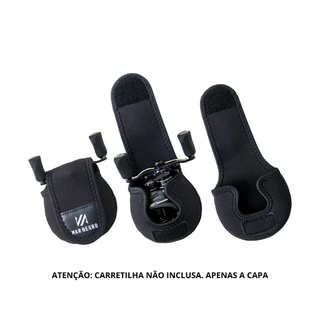 Kit Combo 2 Capas Protetoras para Carretilha X- Reel Mar Negro Neoprene Perfil Baixo ou BG