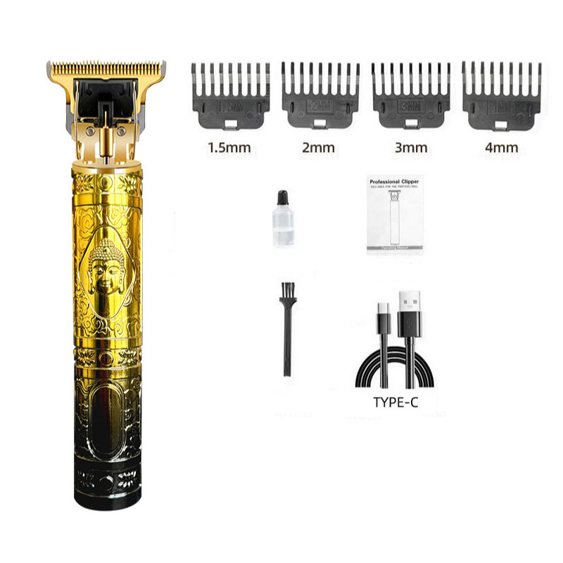 Máquina De Cortar Cabelo 2 Cores Recarregável 4 Pentes