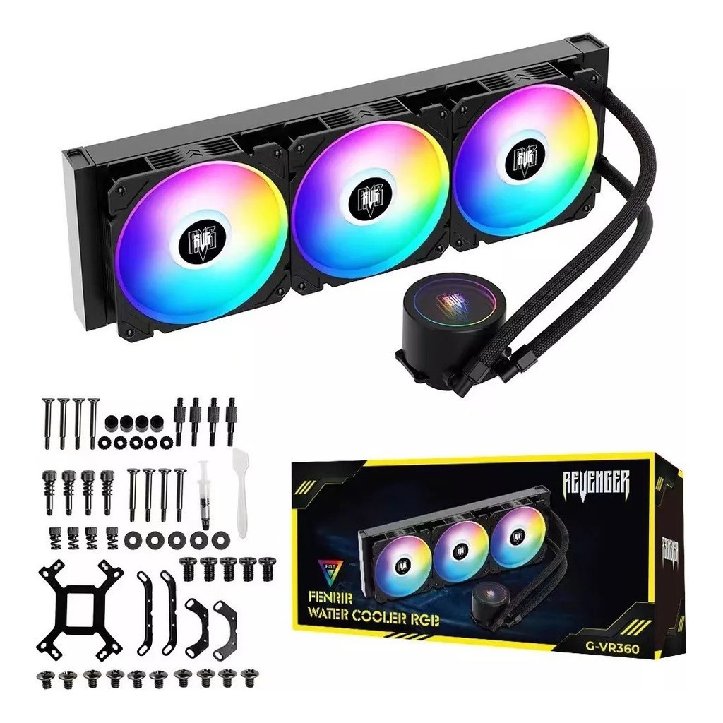 Water Cooler Cpu 360mm Led Argb Pwm 4 Pinos Lga1700 Am5 280w | Shopee ...