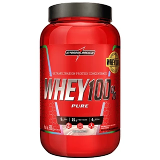 Whey 100% Pure Pote 900g Integralmedica SABOR:MORANGO