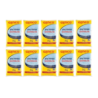 Kit 10 Unidades - Ph Mais Elevador Barrilha 2kg Piscina Genco em Oferta na Shopee