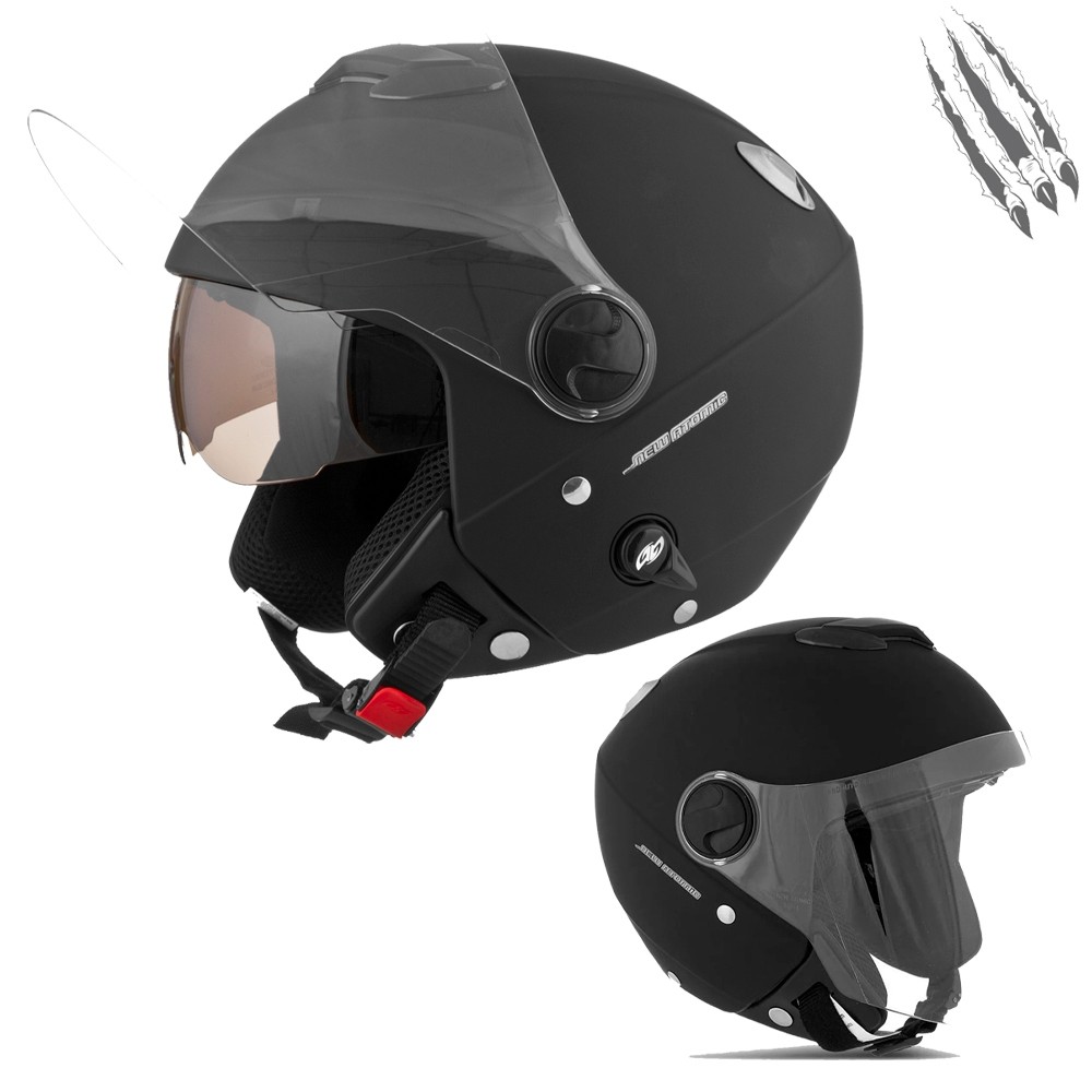 Capacete Aberto New Atomic Solid Fosco Com Viseira Interna Solar Pro ...