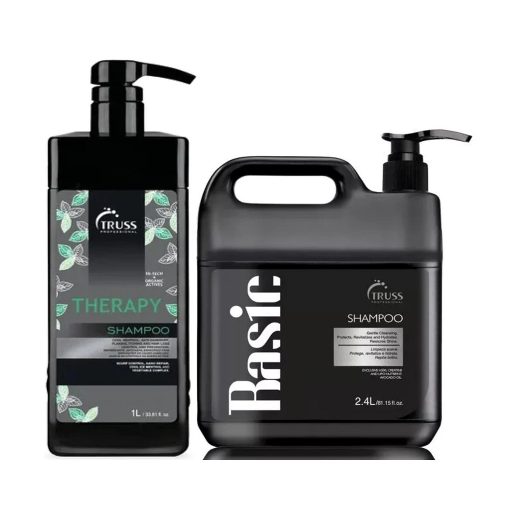 Truss Basic Shampoo 2,4Litros + Therapy Shampoo 1Litro | Shopee Brasil