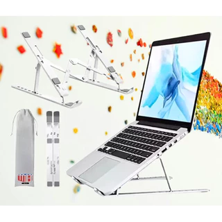 Suporte Ergonômico Alumínio Para Notebook Com Base Dobrável Ajustável Mesa