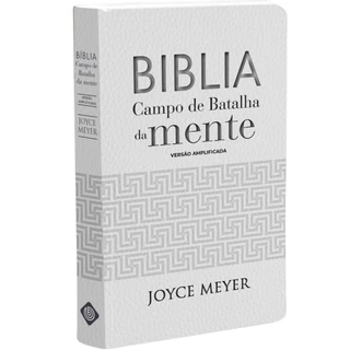 Bíblia Sagrada Campo de Batalha da Mente | Versão Amplificada | Joyce Meyer | Capa Luxo Off White em Oferta na Shopee