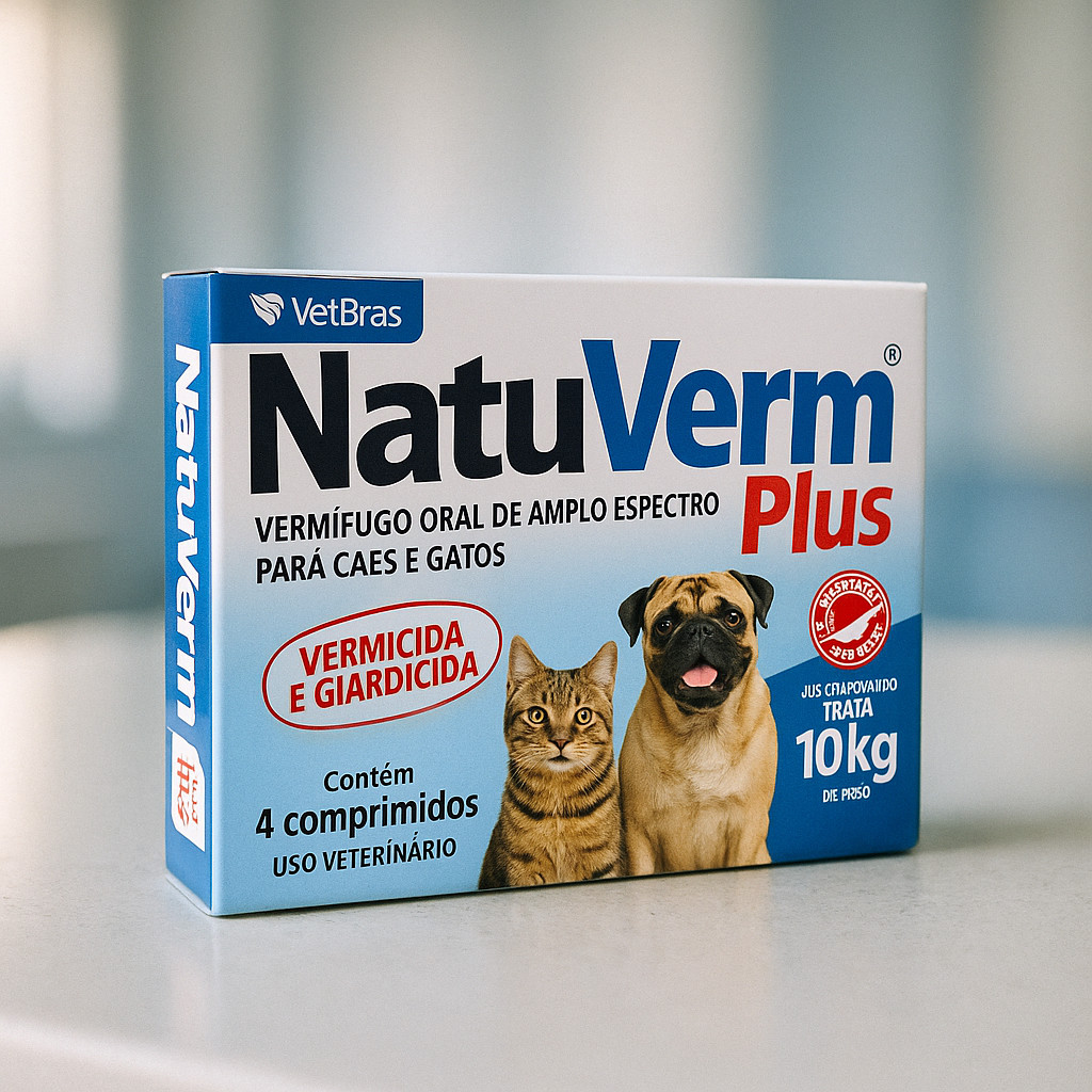 Natu Verm Plus 4 comprimidos – Vermífugo para Cães e Gatos | Shopee Brasil