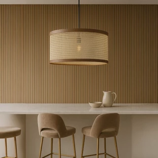 Pendente Luminária Teto Palha Indiana Retrô Sala De Estar Jantar Cozinha Quarto 40cm