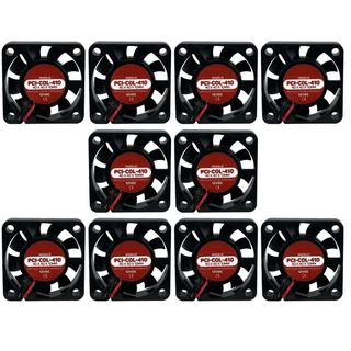 Kit 10 Pçs Ventoinha Cooler 40x40x10mm 40mm 4cm 12v