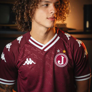 Camisa Kappa Juventus da Mooca Home Player Grená Masculina Oficial