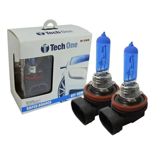 Par Lampada Super Branca H11 8500k Tip Xenon 12v 55w Techone