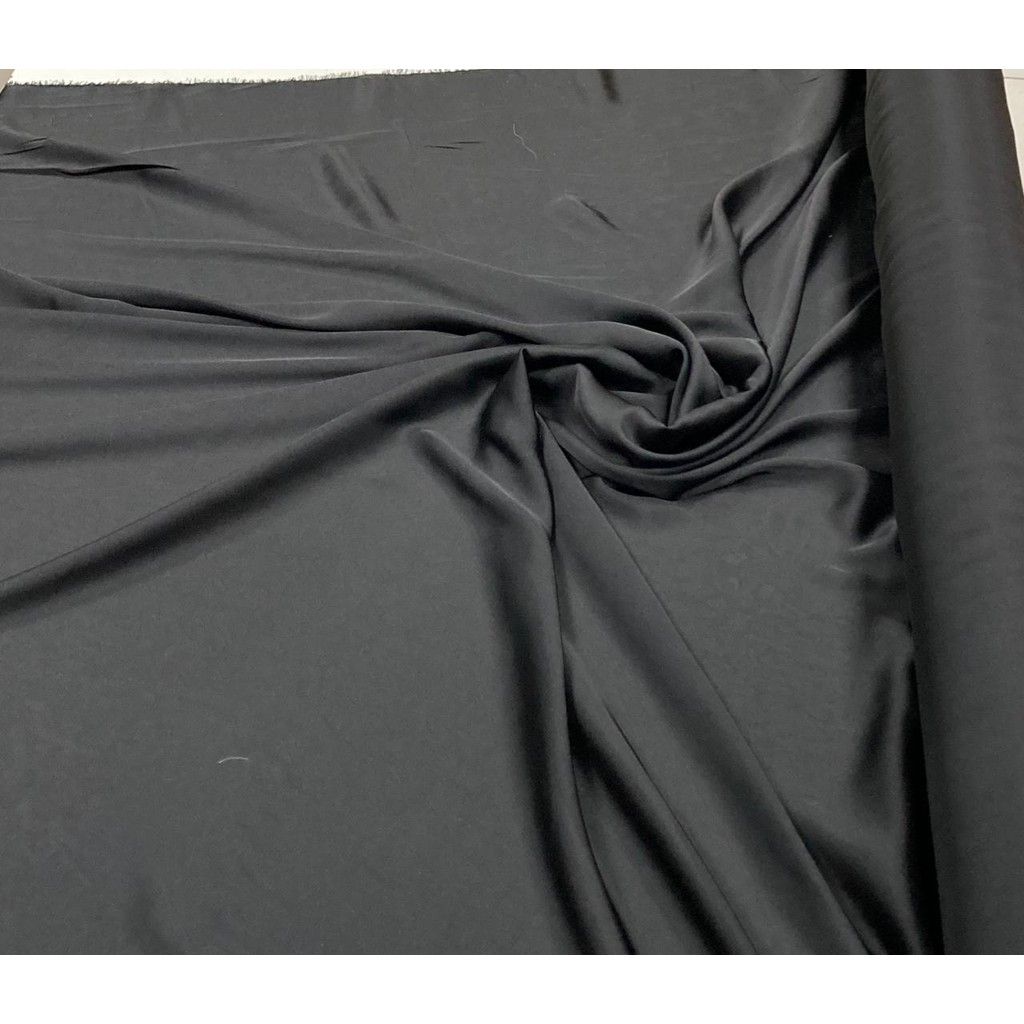 Tecido Seda Lisa Satin Gloss Preto | Shopee Brasil