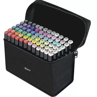 KIT 80 Canetas Marcadora De Ponta Dupla Conjunto De Canetas De Aquarela Especial Para Crianças em Oferta na Shopee