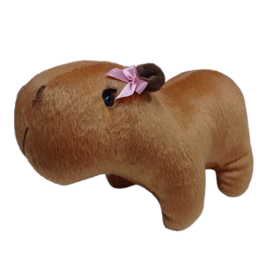Pelúcia de Capivara - Laço Rosa - 23 cm - Mury Baby | Shopee Brasil