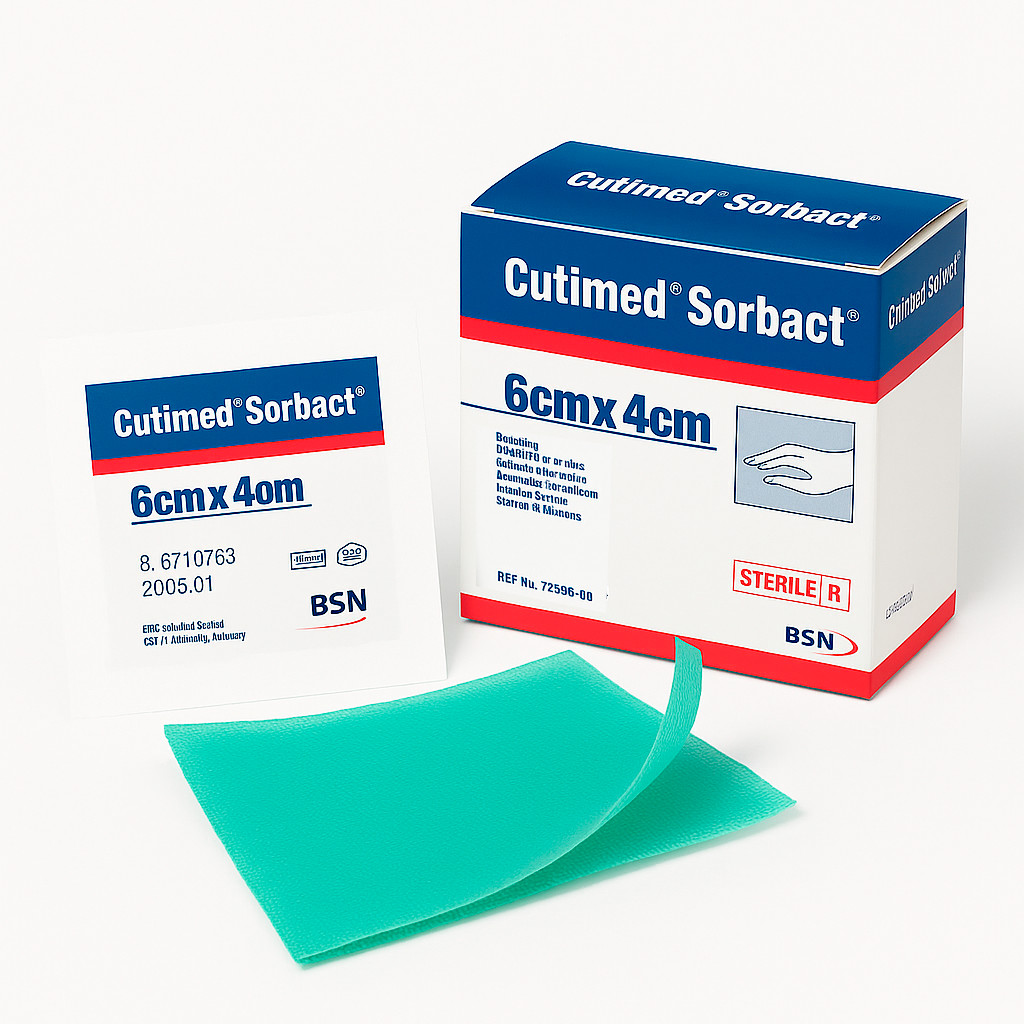 Sorbact Cutimed 4 x 6cm Curativo antisséptico antibacteriano