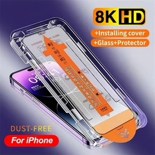 Película Premium Magic Box Full Cover Brilho HD Para iPhone Com Limpeza Automática 18 17 16 15 14 13 12 11 XR XS MAX PRO