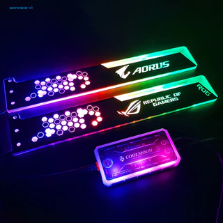 Suporte De Placa Gráfica Luminosa Estrutura Forte RGB GPU LED De 12 Cores Para Computador