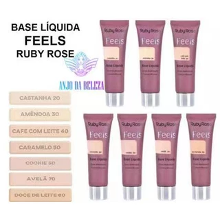Base Líquida Feels Efeito Aveludado Textura Mousse HB8053 Grupo 2 Ruby Rose