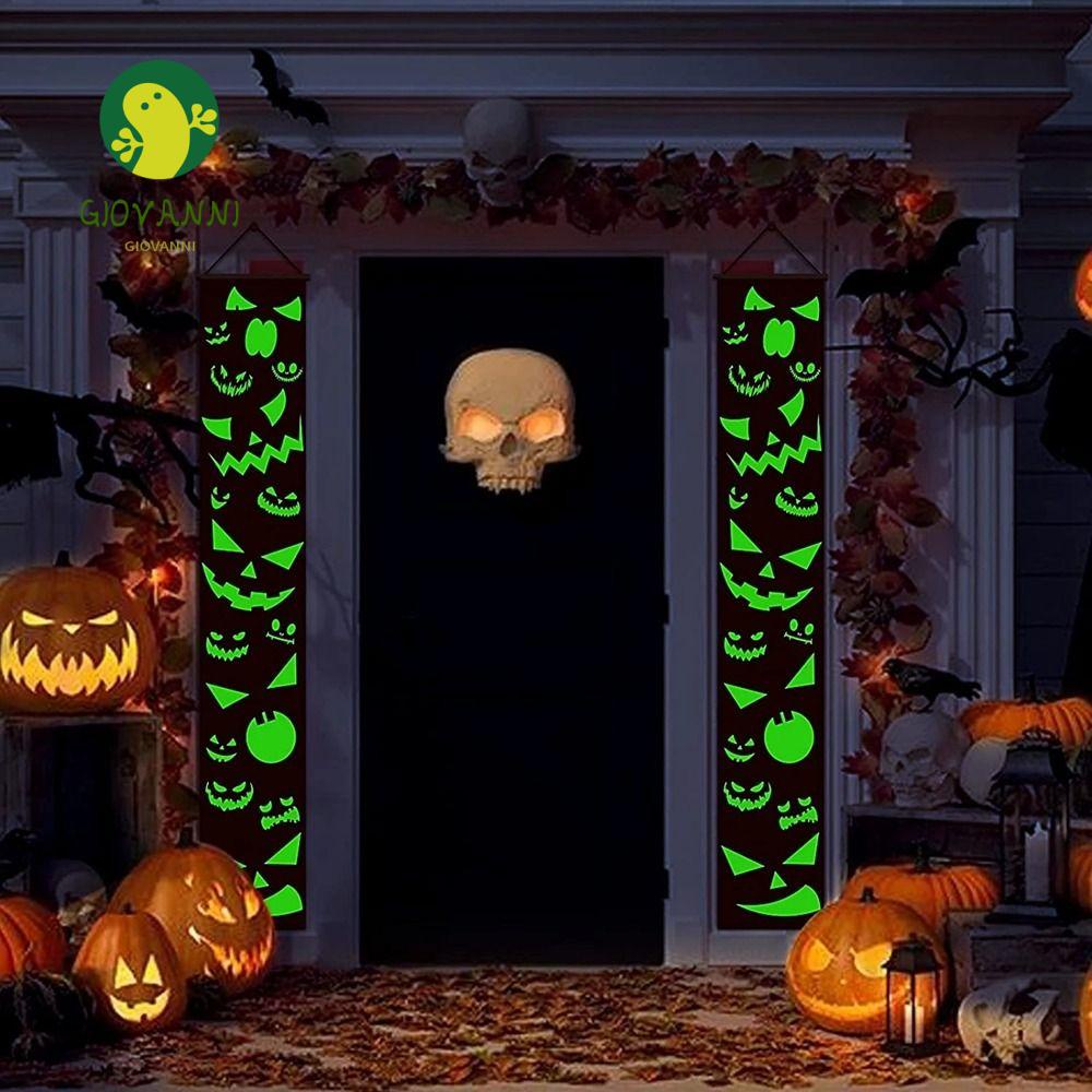 tapeçarias porta Halloween - Decorações abóbora Halloween Decoração  assustador, Decorações assustadoras Boo madeira para festa, sala estar,  quarto, clube, Riastvy