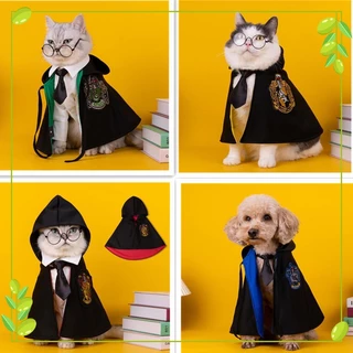【Muhsinpet】Manto Mágico Harry Potter Manto Mágico de Cachorro Preppy Dog Manto de Cachorro Pequeno Shawl