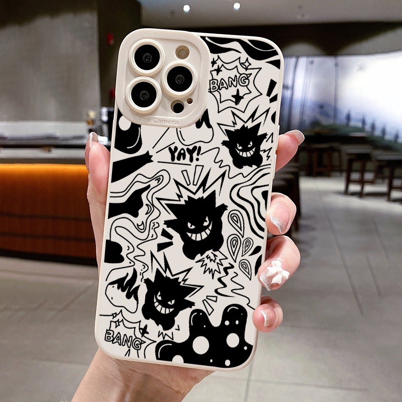 Capa Flexível De Celular Haunter Pokemon Para Samsung Galaxy A13 A14 A23 A32 A33 A34 A51 A52 A52S A53 A54 A71 A72 Traseira Anti-Impacto