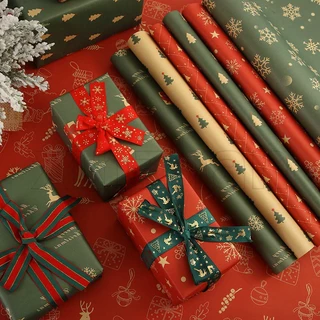 Papel Kraft De Elementos De Natal/De Embrulho De Caixa De Presente Suprimentos Para Festas De Ano Novo Decorativo DIY Le