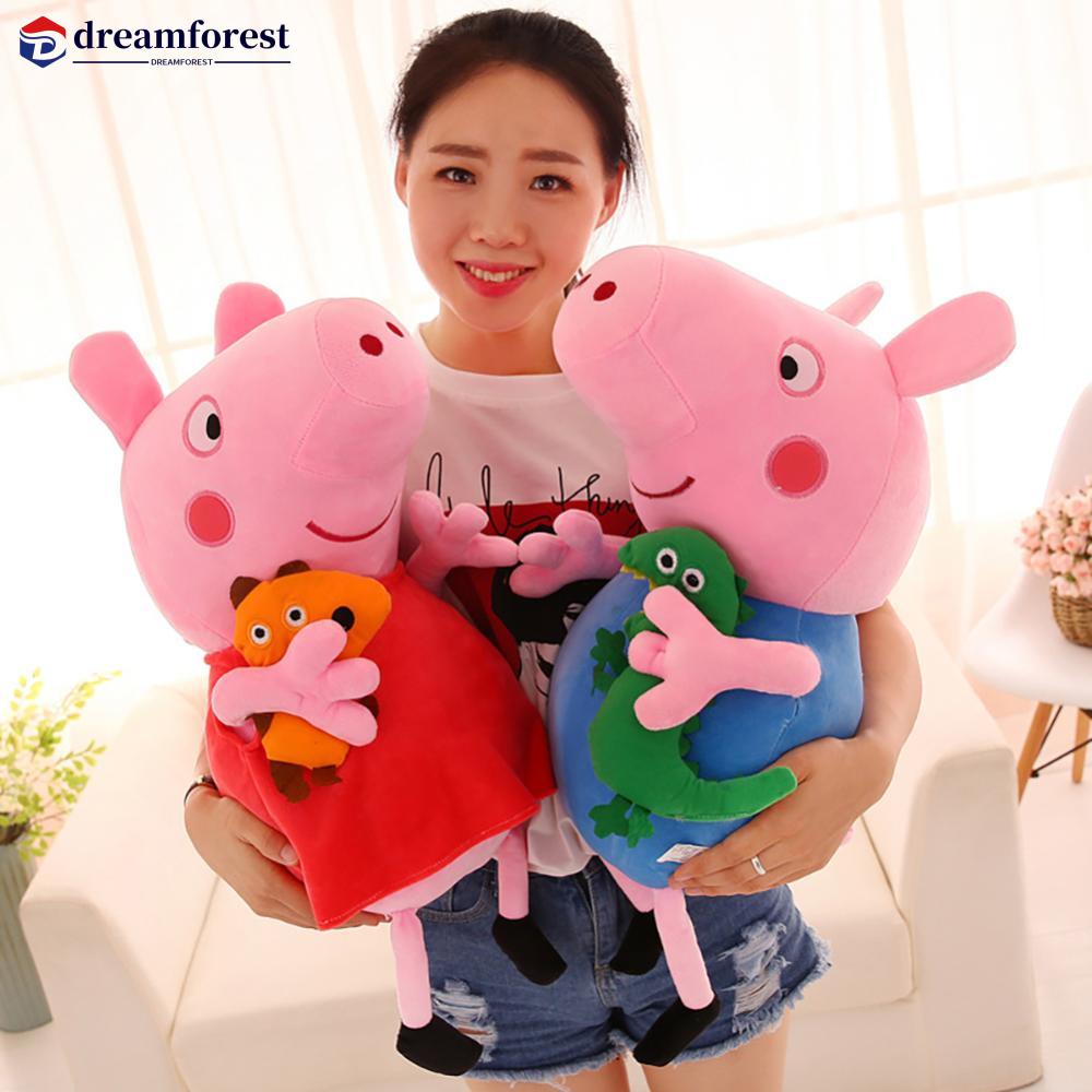 DREAMFOREST 20cm Peppa Pig Plush Toy George Soft Stuffed Dolls Family Party Para Crianças Presentes De Natal De Ano Novo H2S8