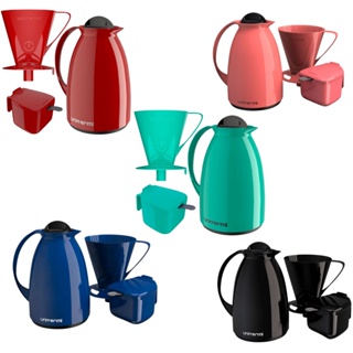 Kit Café - Garrafa Térmica + Açucareiro e Colher + Suporte de Filtro