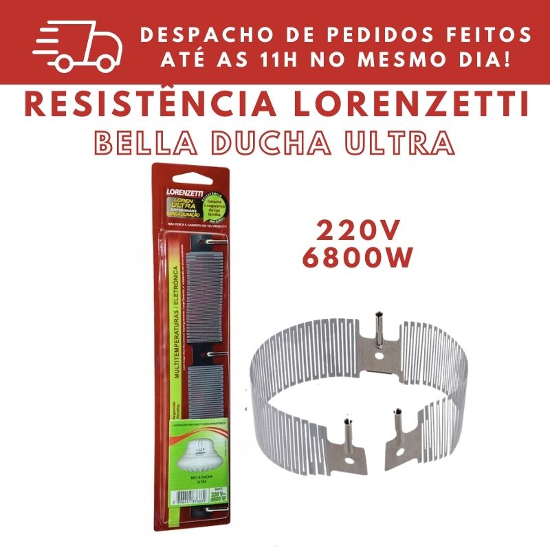 Resistência Original Lorenzetti Bella Ducha Ultra 4T 220V / 6800W ...