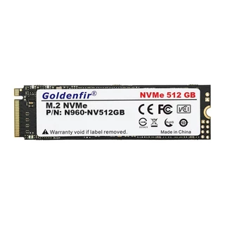 Disco Sólido Interno Goldenfir 512gb M.2 Nvme 2,400Mbs