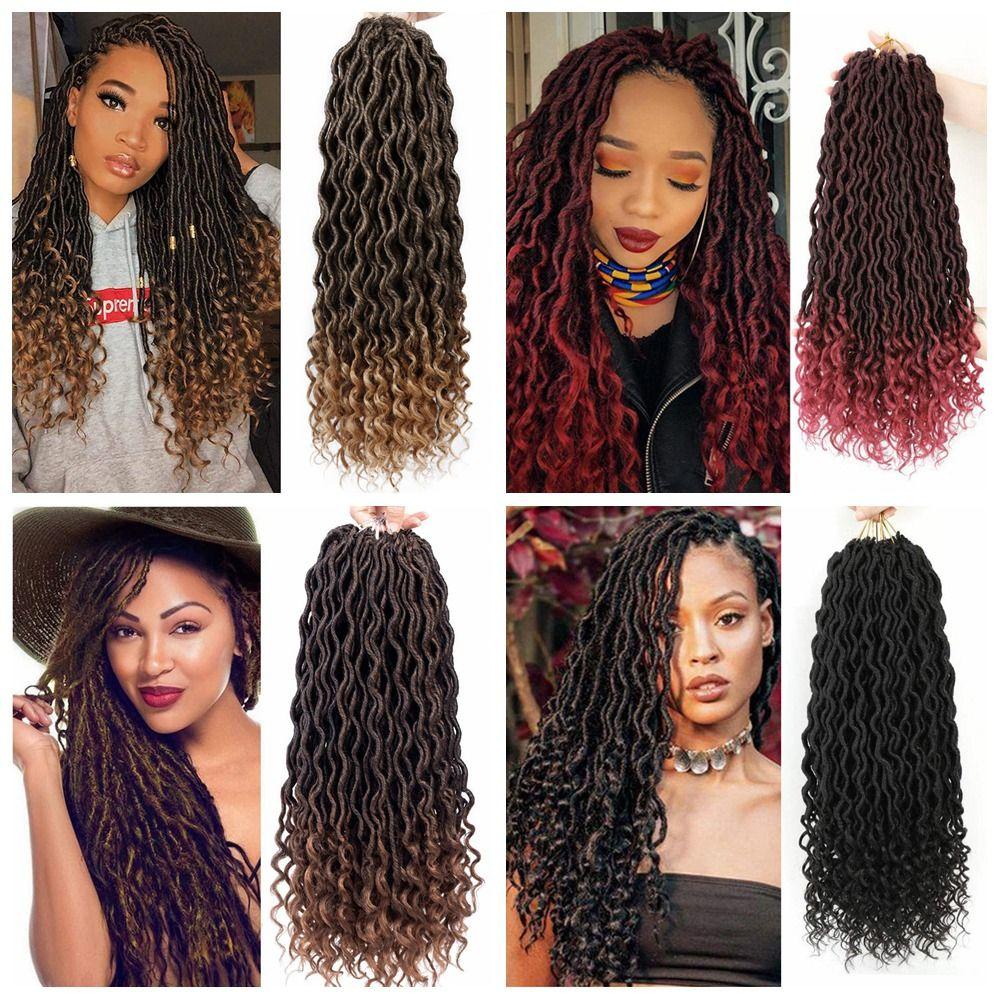 Cabelo De Crochê KLAOSD Locs , Fechaduras Falsas Da Deusa Paixão