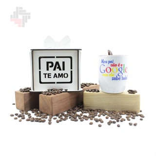 Caneca C/Colher e Caixa pai personalizada de box para