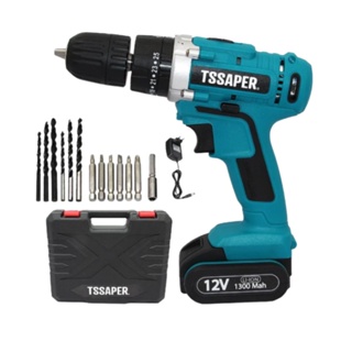 Furadeira Parafusadeira 3/8 Bateria 12v Com Acessórios